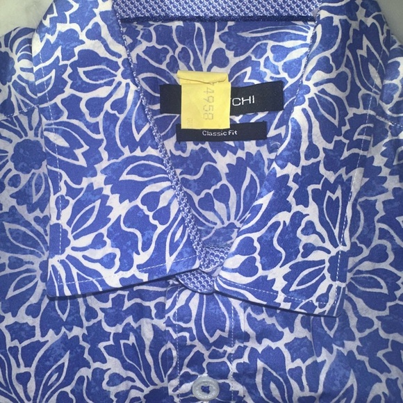 Bugatchi Men Large ‘Flowers Pattern’ Short Sleeve Classic Fit Shirt - Picture 7 of 9